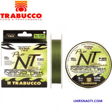 Шнур плетёный Trabucco Dyna-Tex Pro NT Ultra Thin #0,2 диаметр 0,072мм размотка 100м зелёный